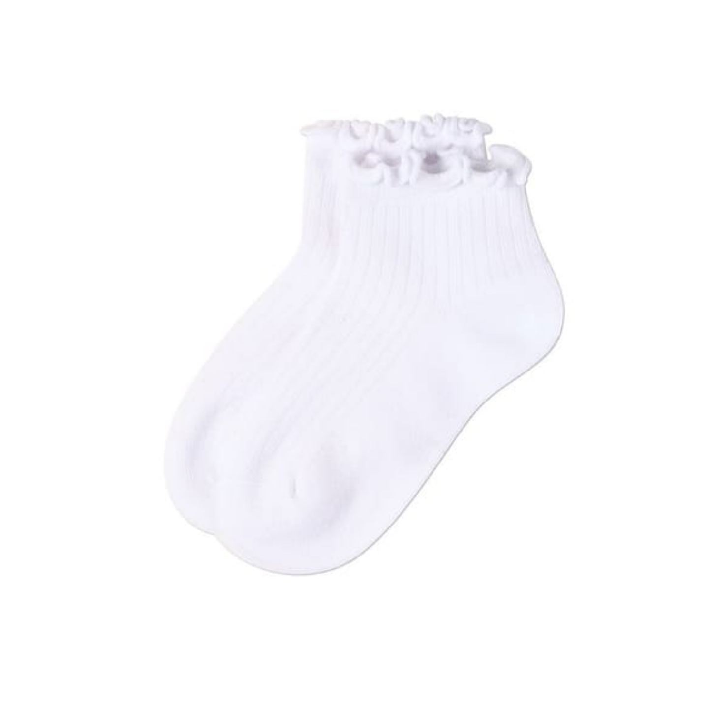 Memoi 3 Pair Pack Ruffle Mid Cut Socks