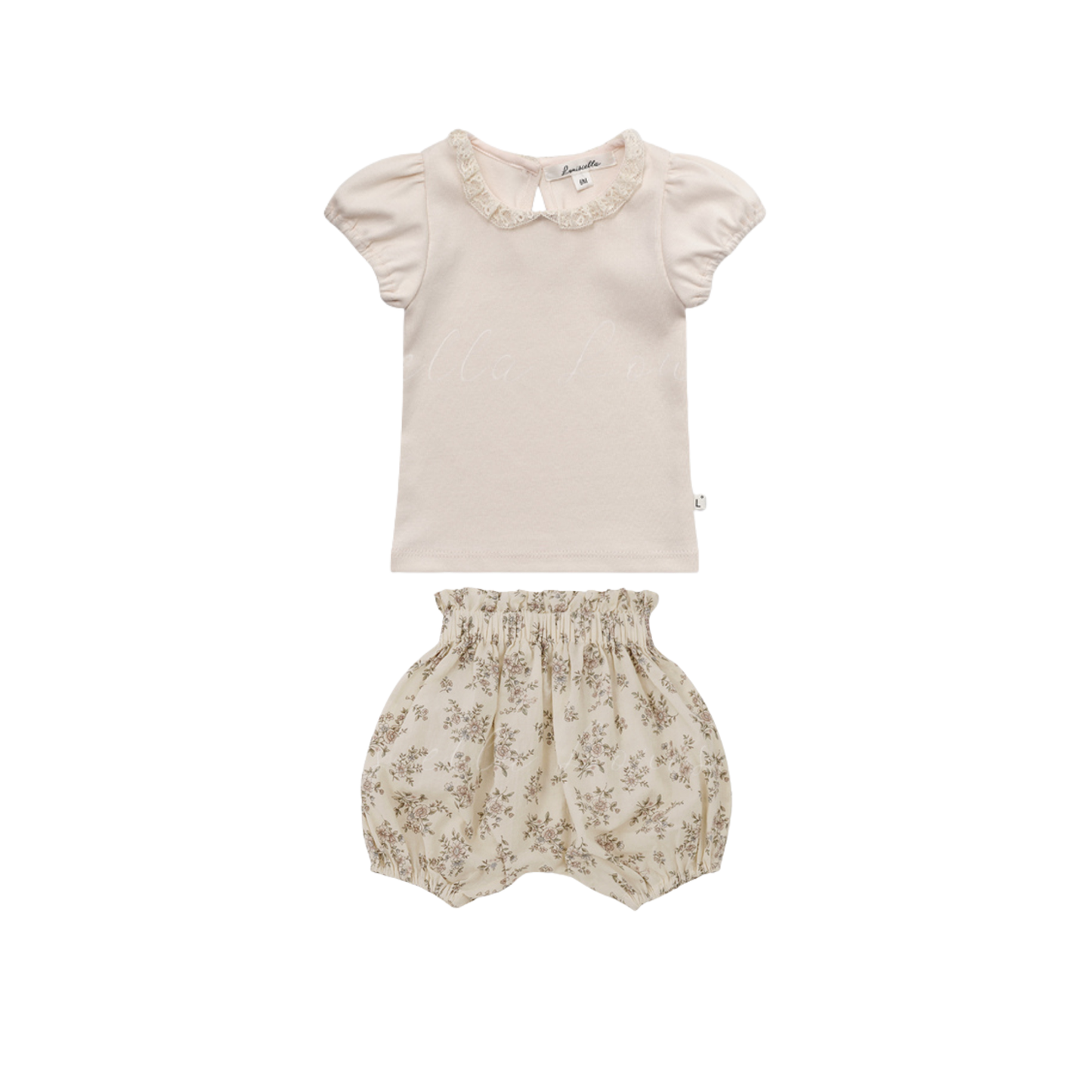 Louisiella Pink Liliane Puff T Shirt Set