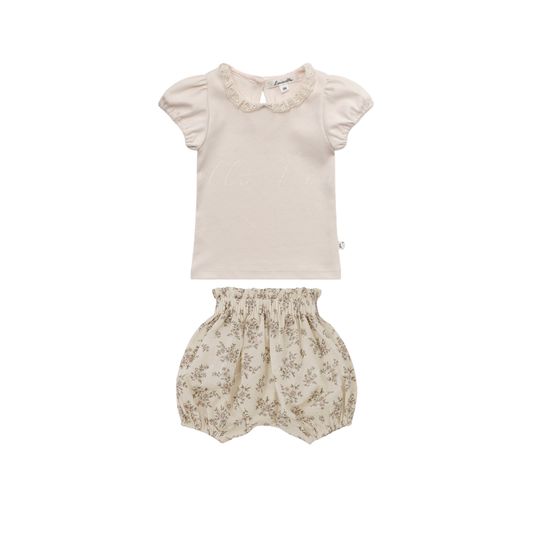 Louisiella Pink Liliane Puff T Shirt Set