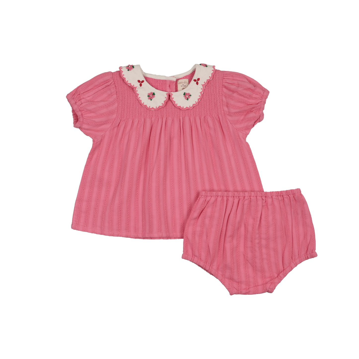 Analogie Fresh Pink Smocked Set