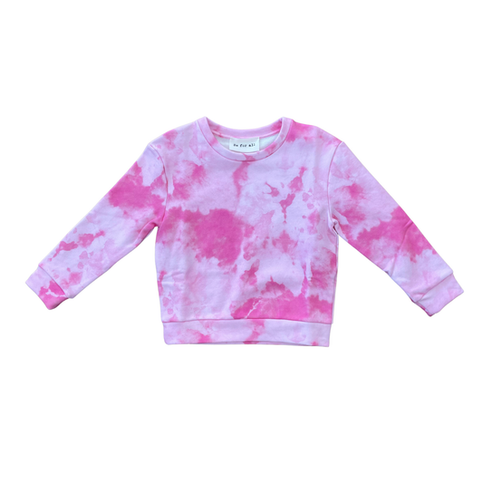 Be for all Neon Pink Tie Dye Long Sleeve Sweatshirt