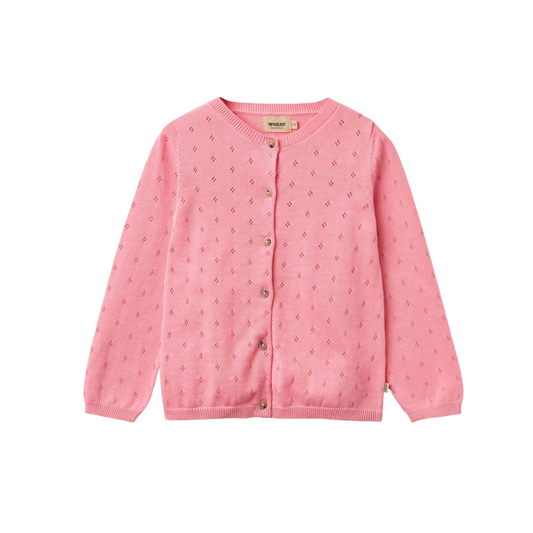 Wheat Bubblegum Maia Knit Cardigan