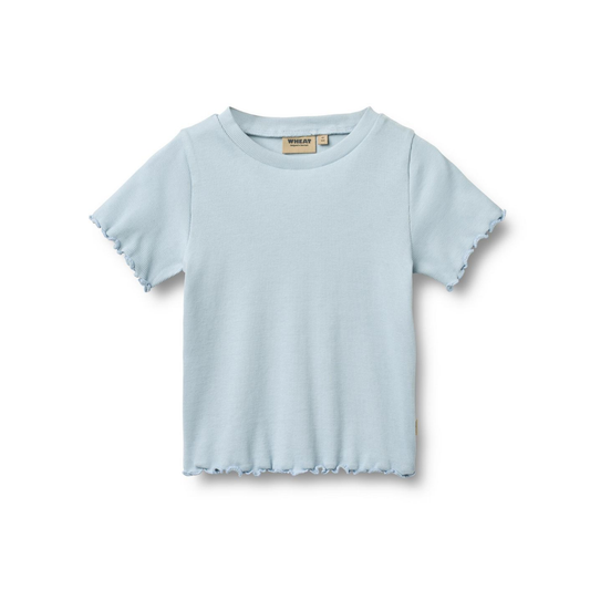Wheat Summer Sky Alicia Rib Short Sleeve Tee