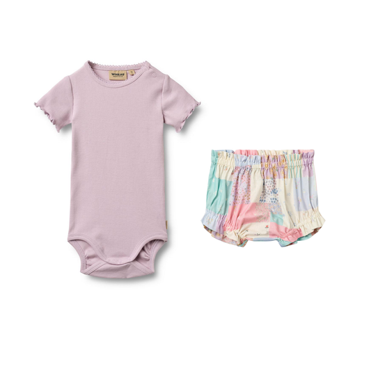 Wheat Lavender/Watercolor Maren Patchwork Flowers Bloom Set