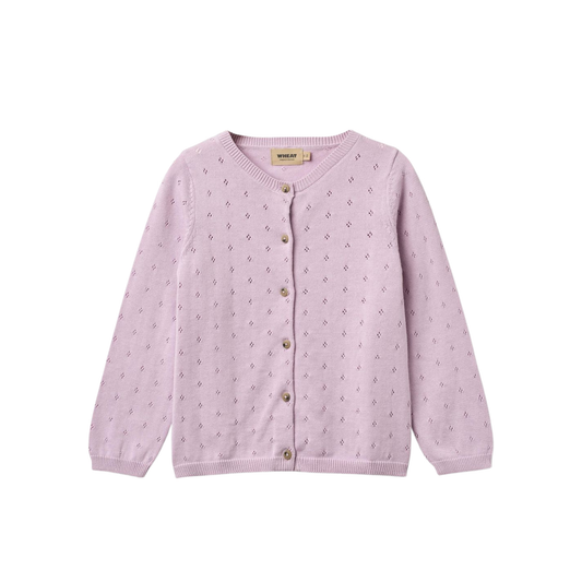 Wheat Lavender Maia Knit Cardigan