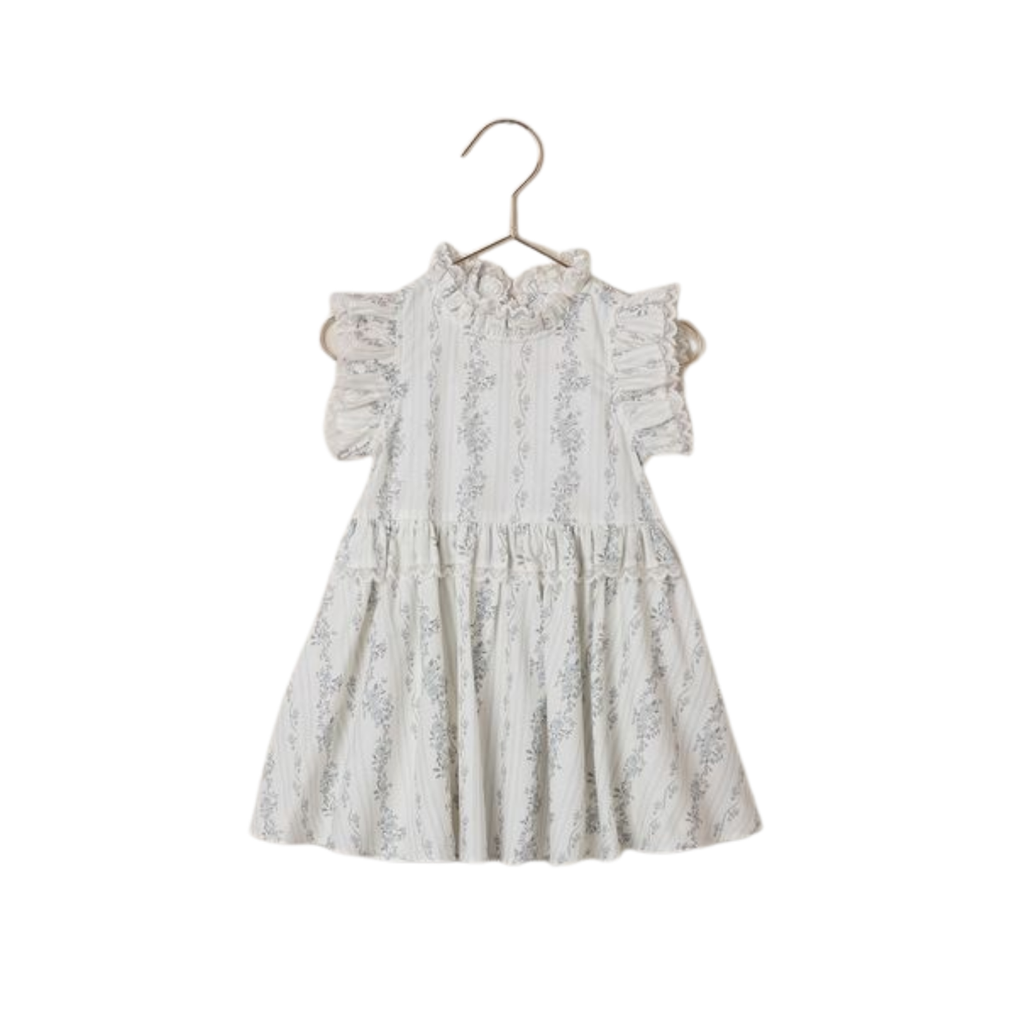 Noralee Natural Alice French Floral Stripe Dress