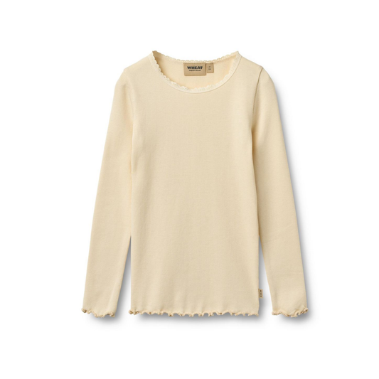 Wheat Barely Apricot Reese Rib Long Sleeve Tee