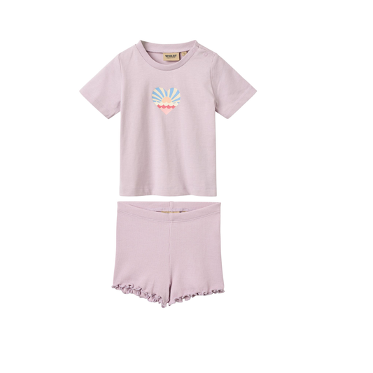 Wheat Lavender Soffie Shorts Set