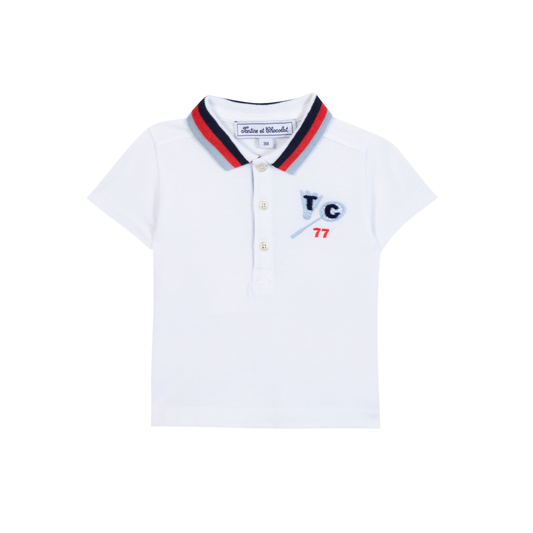 Tartine Et Chocolat White Logo Short Sleeve Polo Shirt