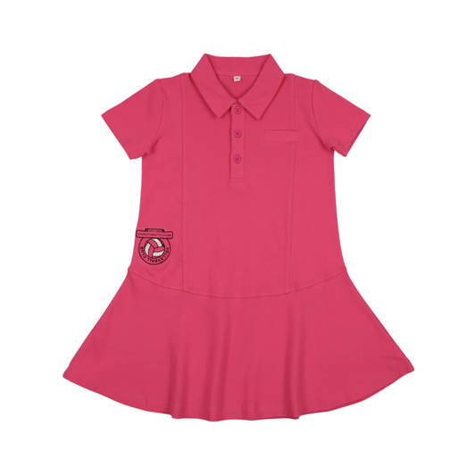 Bonjoy Hot Pink Volleyball Club Short Sleeve Dress