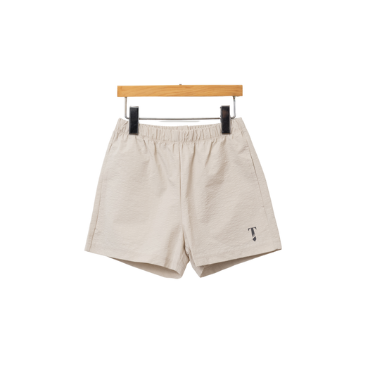Tie It Beige Logo Short