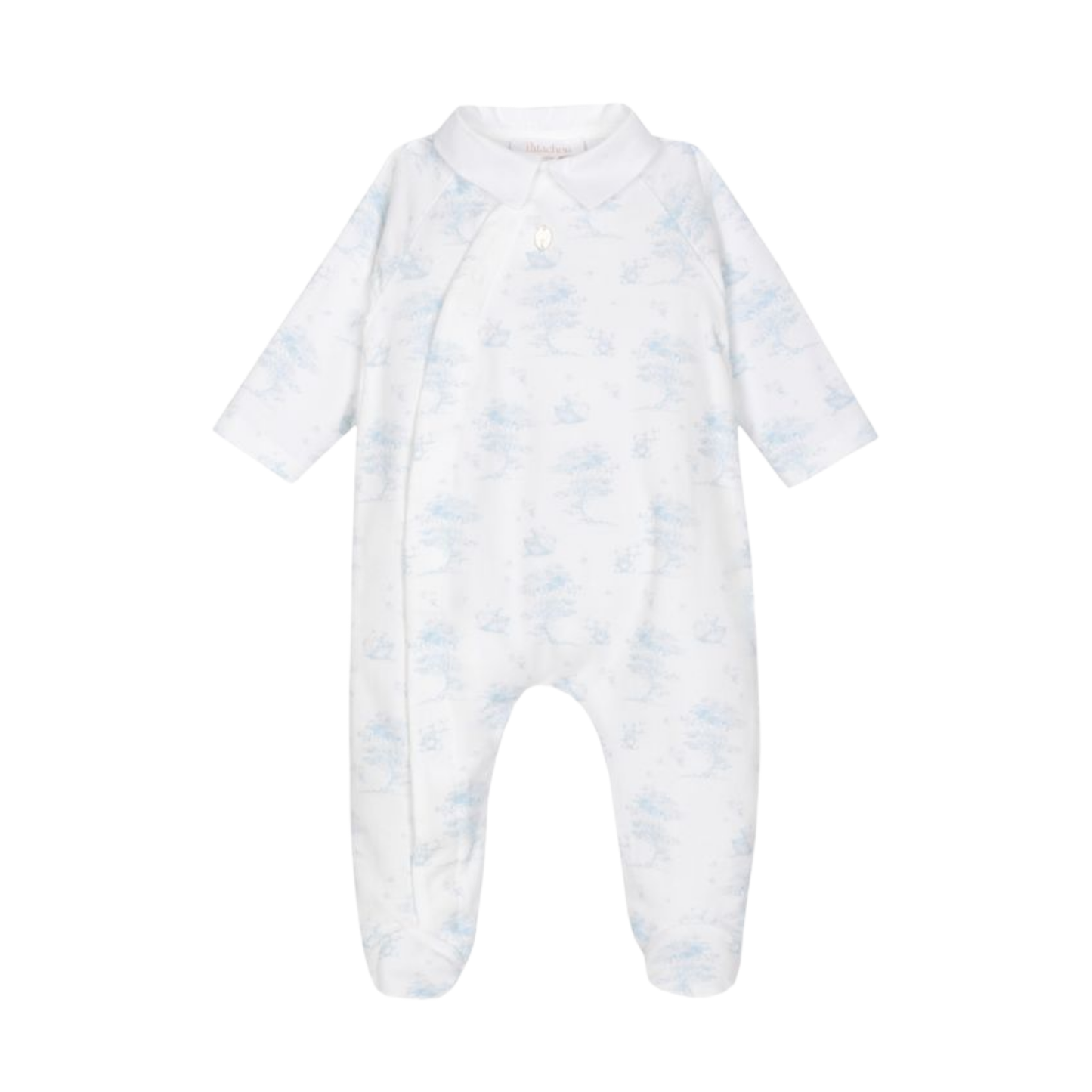 Patachou Light Blue Natural Teddy Footie