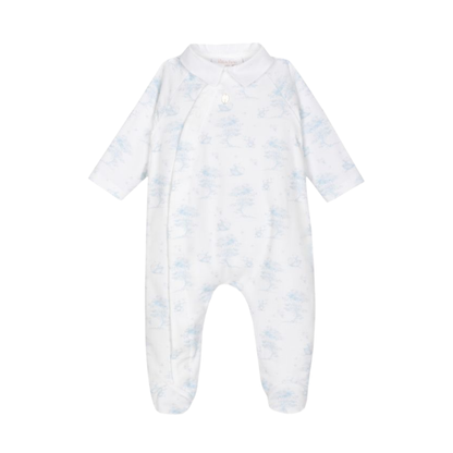 Patachou Light Blue Natural Teddy Footie