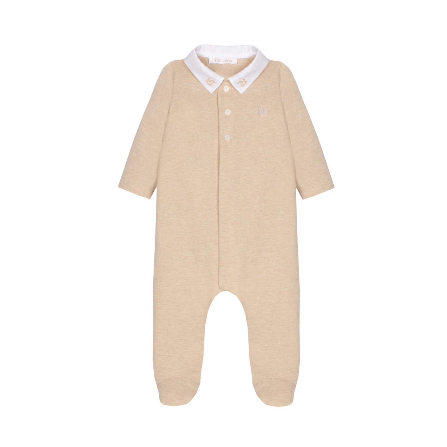 Patachou Beige Pony Collar Footie
