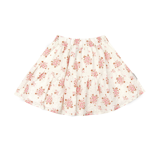 Mipounet Ecru/Pink Paloma Short Skirt