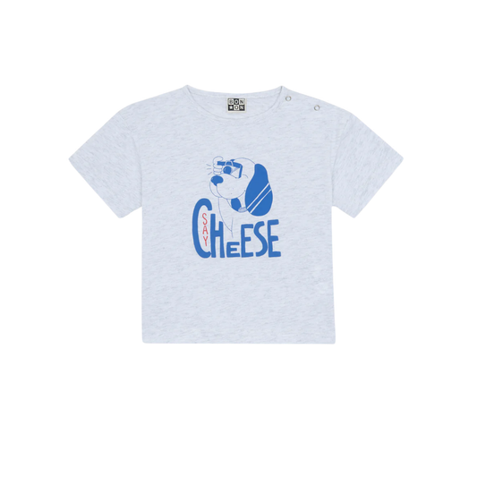 Bonton Grey Say Cheese Short Sleeve Tee