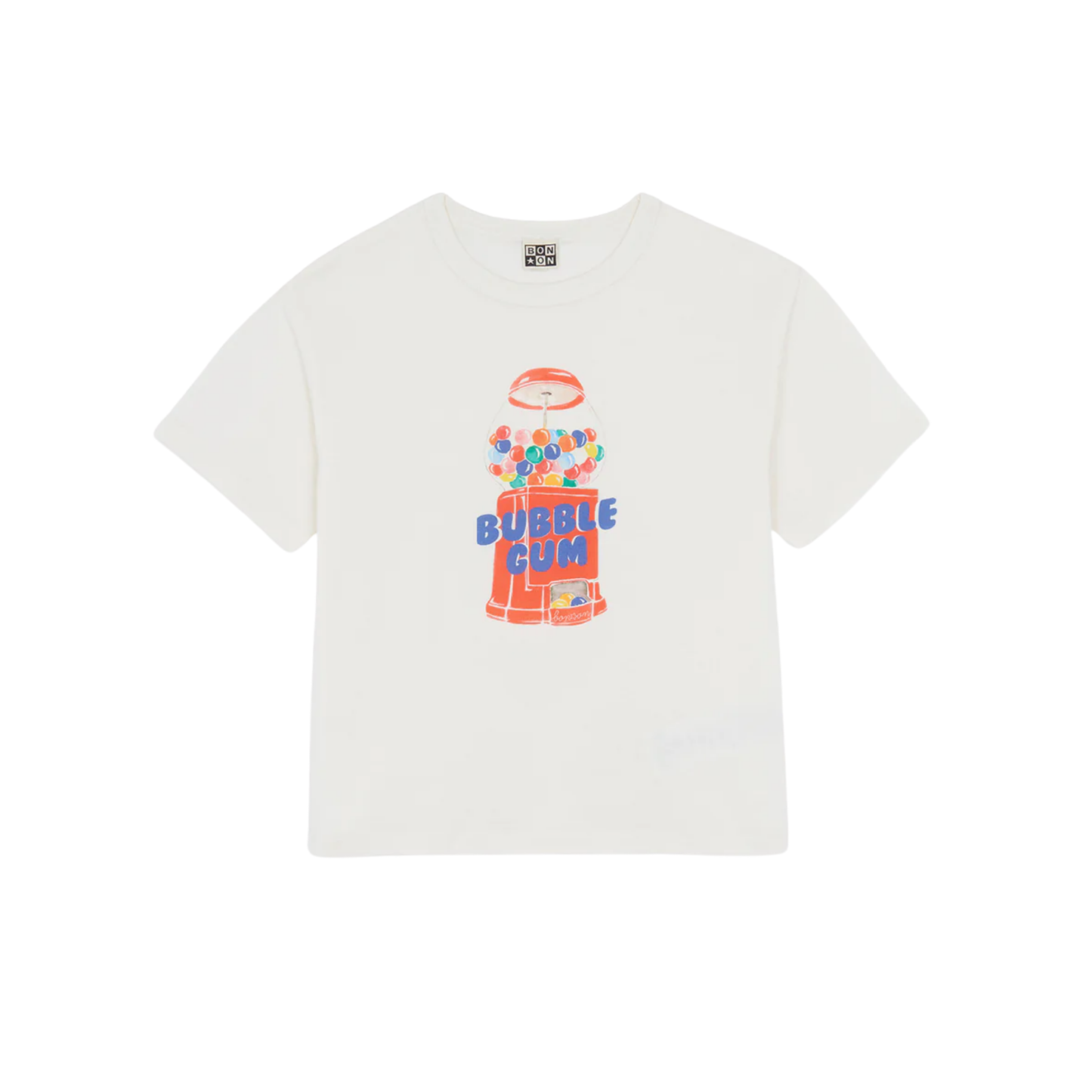 Bonton Ecru Bubble Gum Short Sleeve Tee