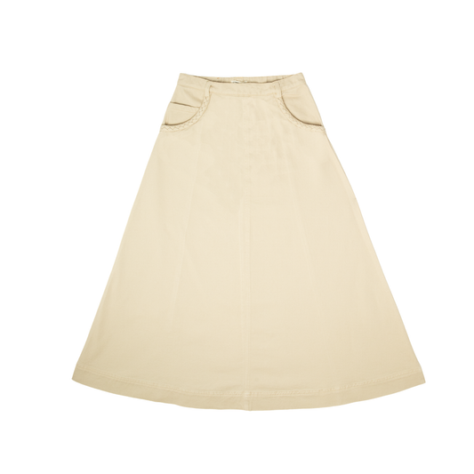 Crew Basics Tan Ali Maxi Skirt