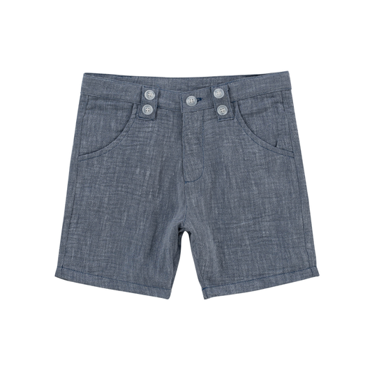 Klai Navy Herringbone Shorts