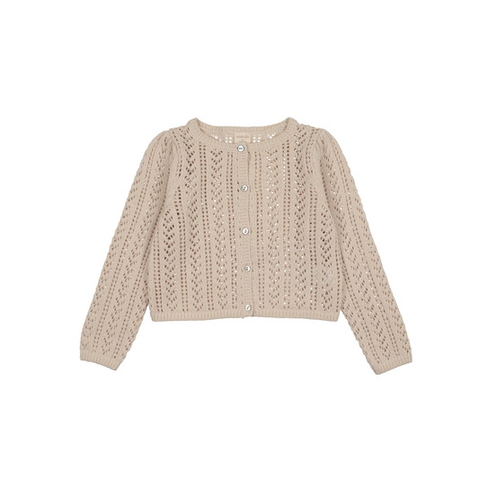 Analogie Wheat Pointelle Cardigan