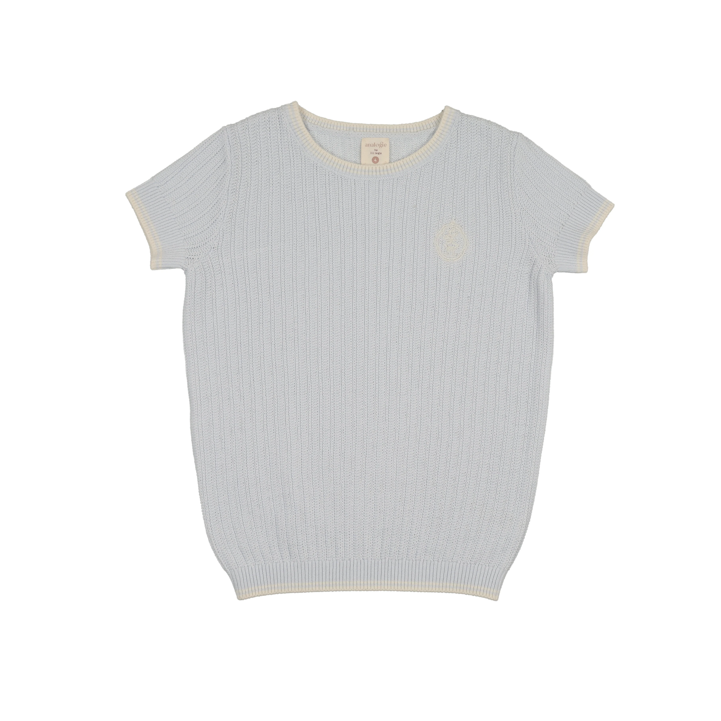Analogie Clear Blue Knit Crew Neck Sweater