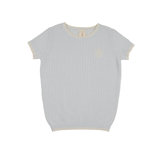 Analogie Clear Blue Knit Crew Neck Sweater