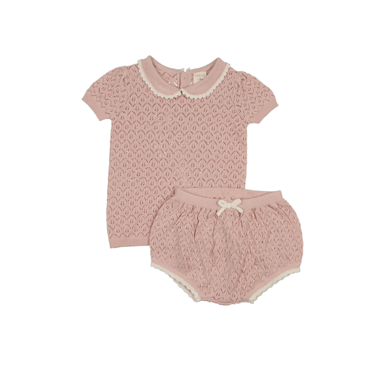 Analogie Bud Pink Knit Set
