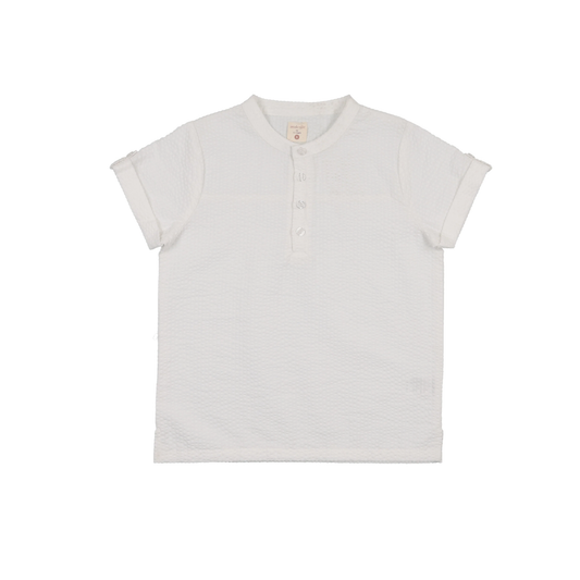 Analogie White Dress Shirt - Mandarin Collar