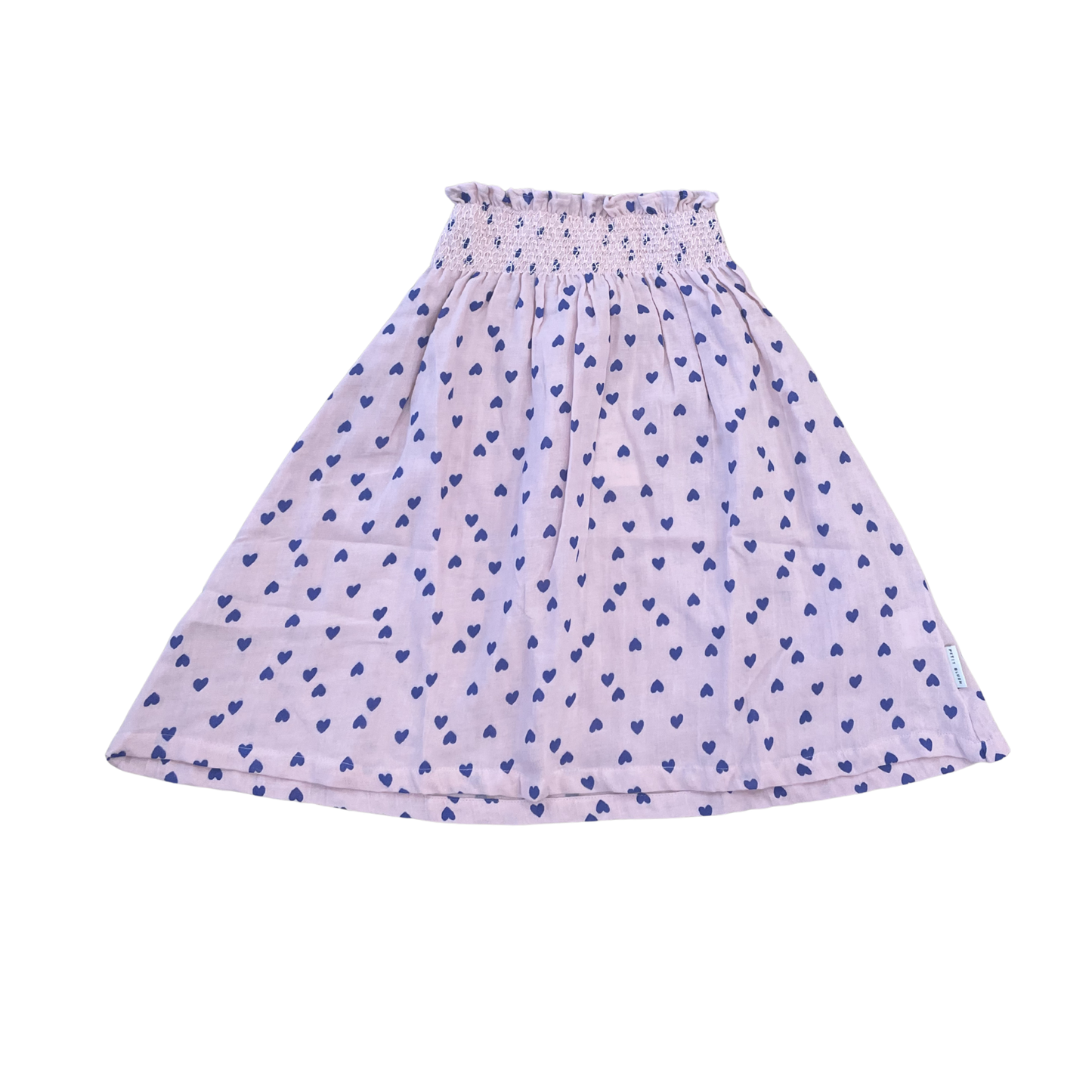 Petit Blush Candy Heart Midi Smock Skirt