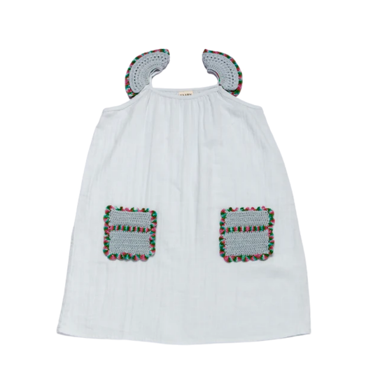 Yaarn Blue Susy Frill Dress