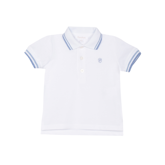 Patachou White Stripe Polo Shirt
