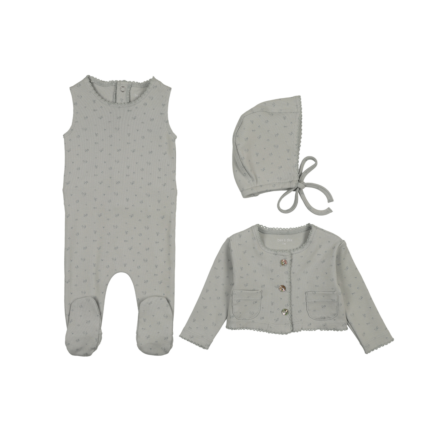 Bee And Dee Meadow Mist Floral Print Cardigan Outfit