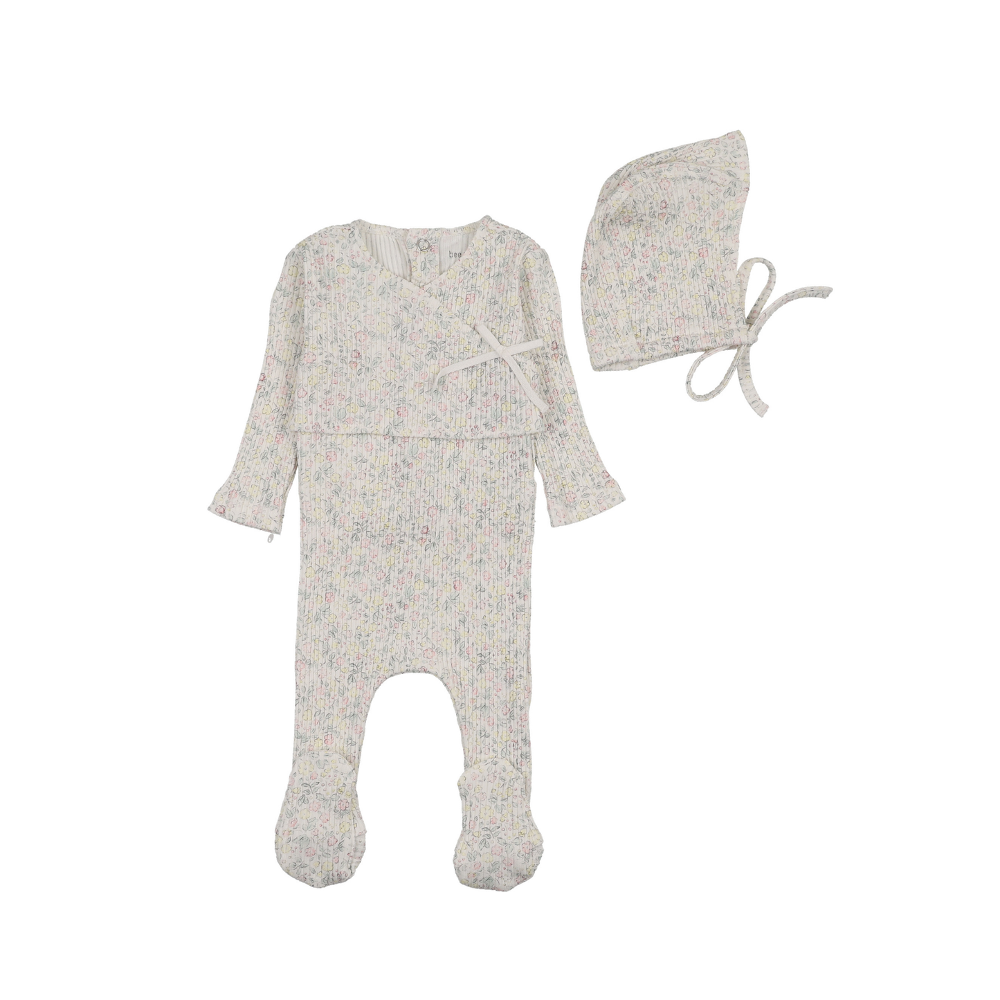 Bee And Dee Girls Print Lemon Print Wrap Footie