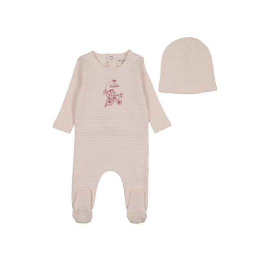 Bee And Dee Pinkalicious Carriage Sketch Footie