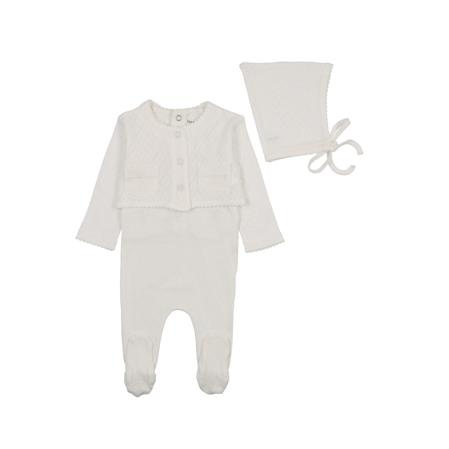 Bee And Dee Chalk White Double Diamond Outfit
