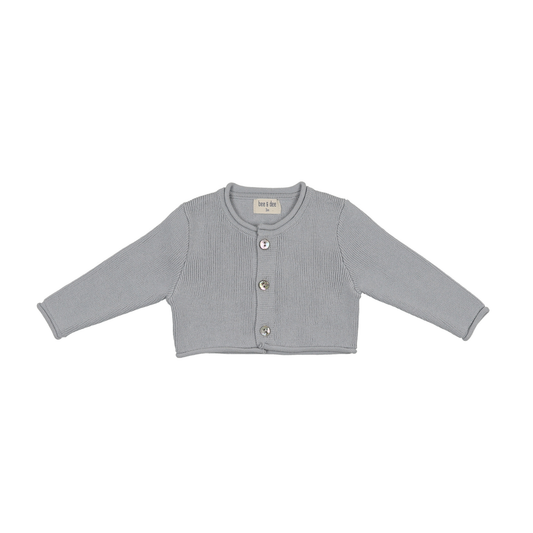 Bee And Dee Dusty Blue Knit Cardigan