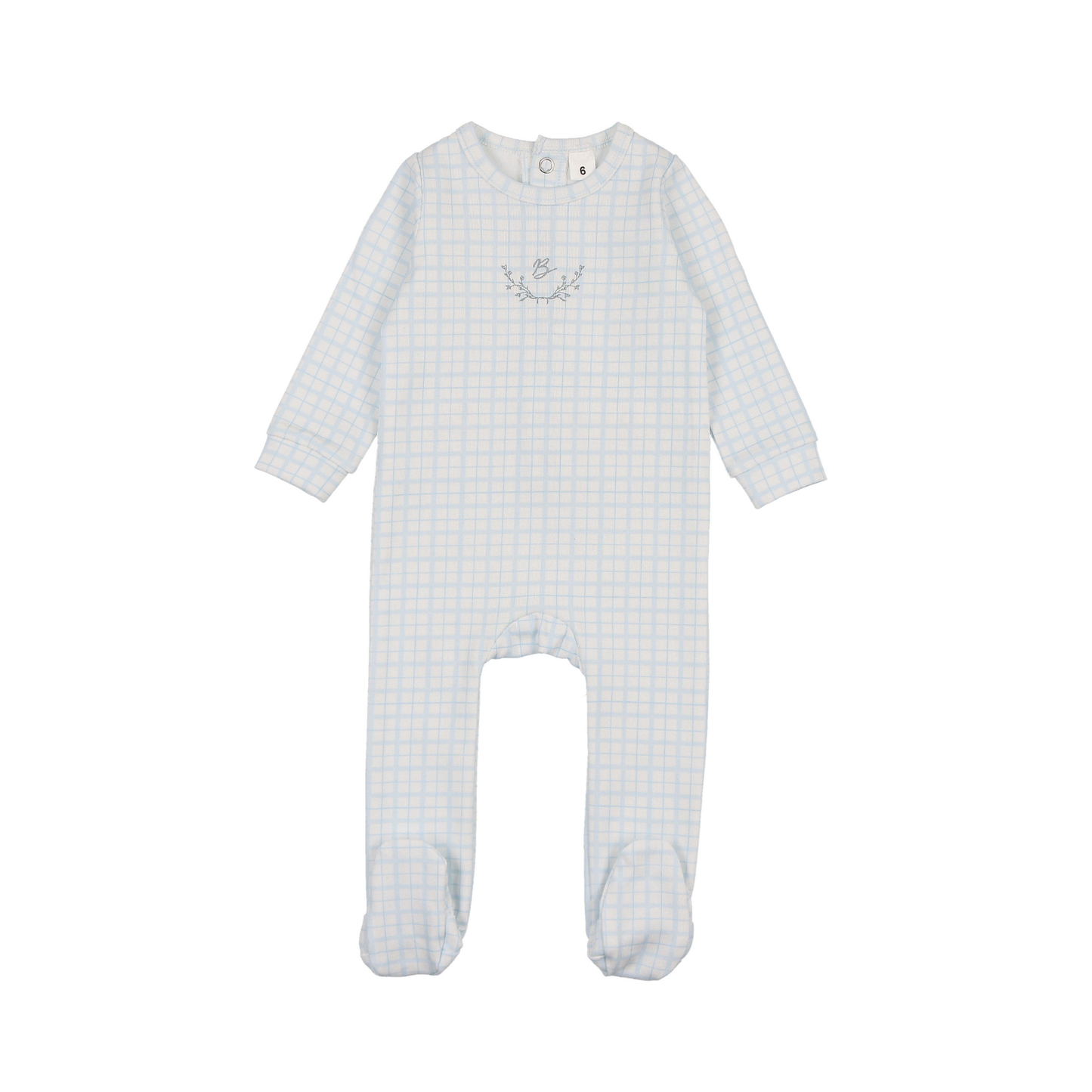 Bonjoy Emblem Blue Dainty Grid Footie