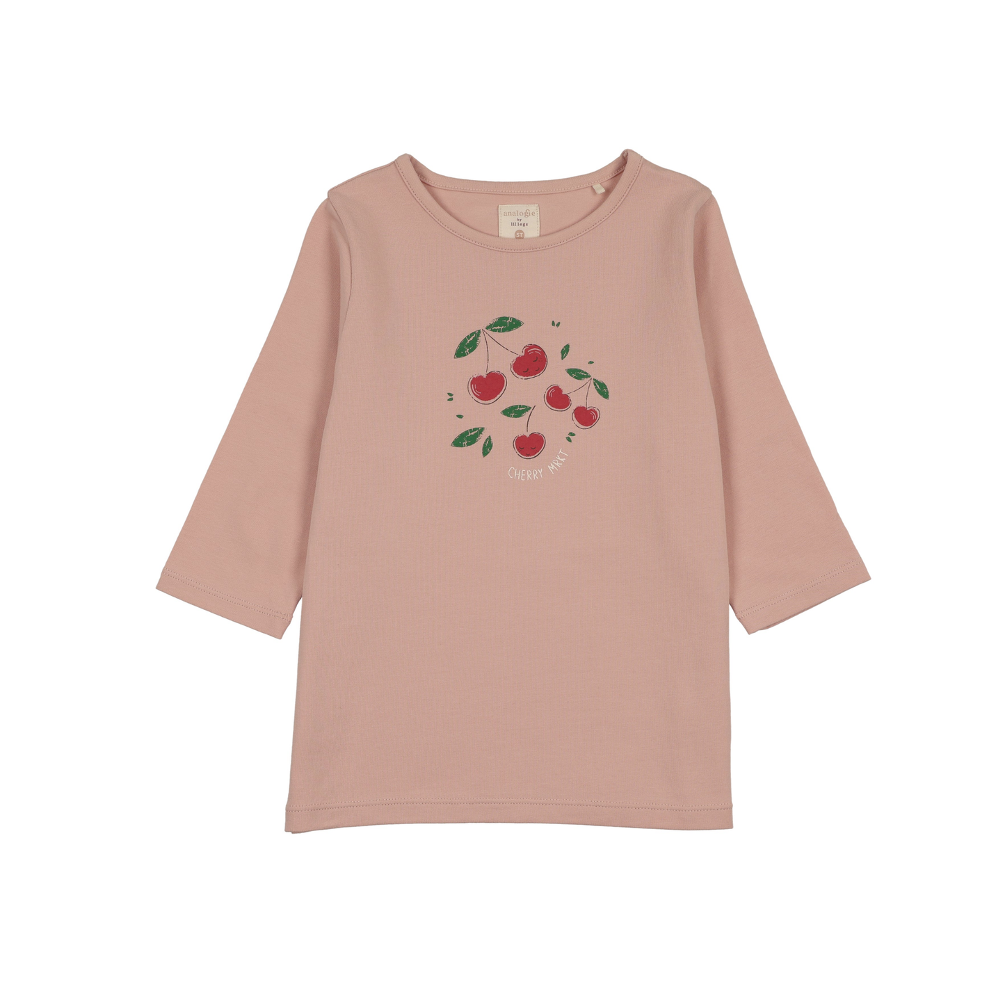Analogie Pink Common Folk 3/4 Sleeve Tee