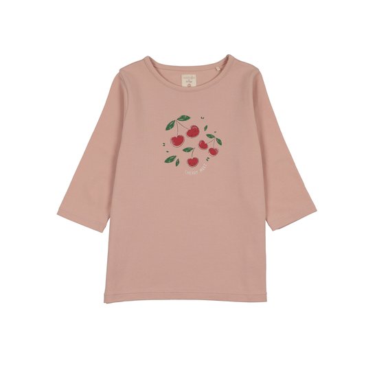 Analogie Pink Common Folk 3/4 Sleeve Tee
