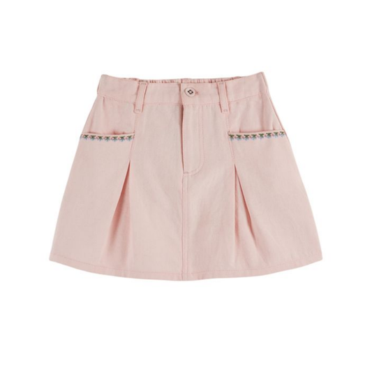 Emile Et Ida Pastel Canvas Short Skirt