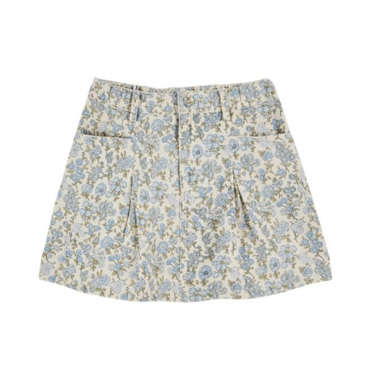 Emile Et Ida Blue Flower All Over Skirt