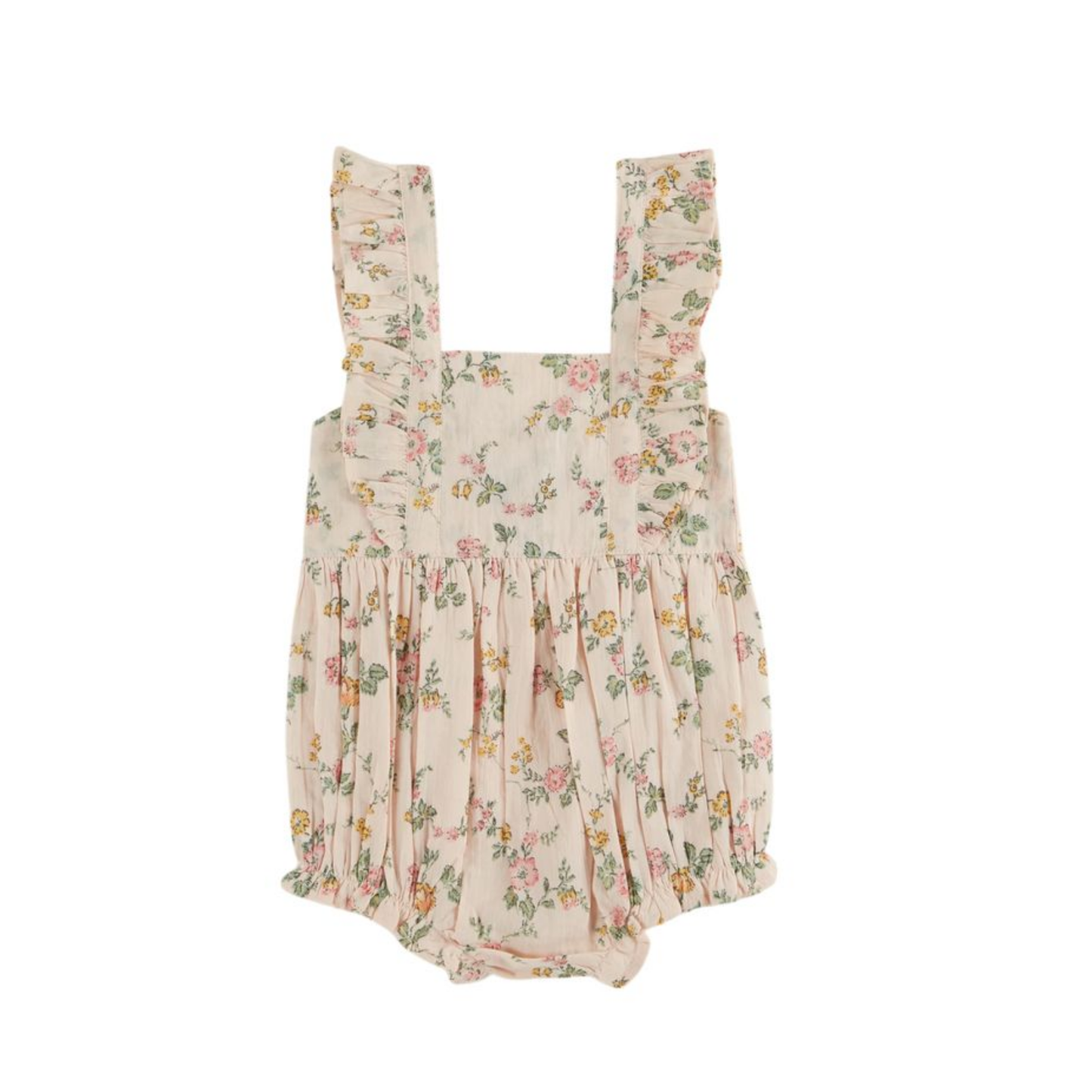 Emile Et Ida Rose Blush Roses All Over Romper