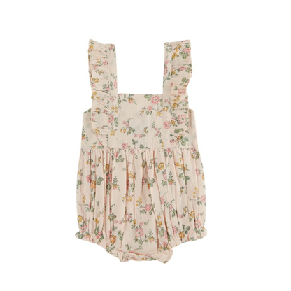 Emile Et Ida Rose Blush Roses All Over Romper