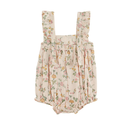 Emile Et Ida Rose Blush Roses All Over Romper