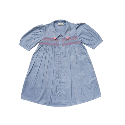Early Sunday Sky Jane Summer Short Sleeve Dress