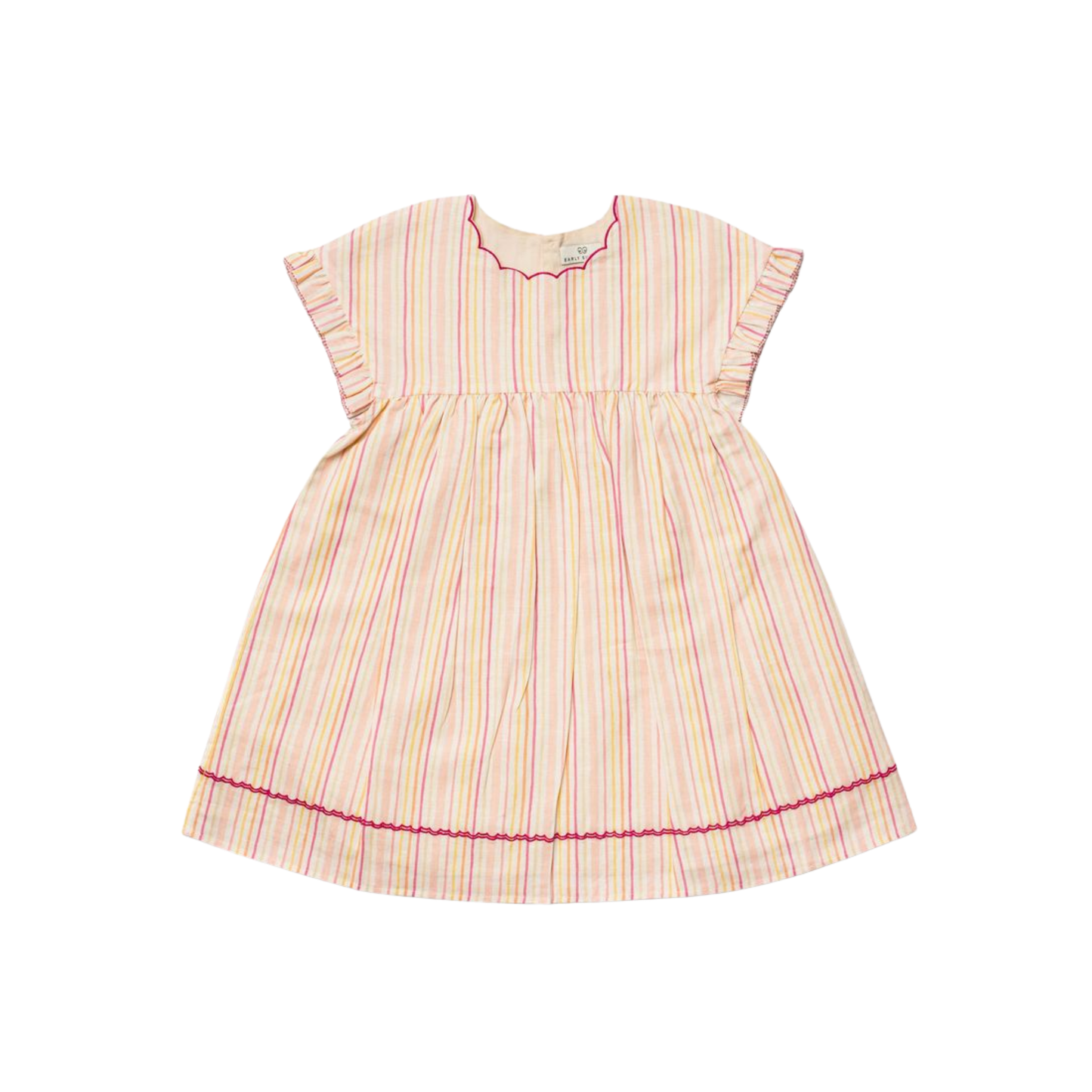 Early Sunday Pink Lila Stripe Short Sleeve Dress