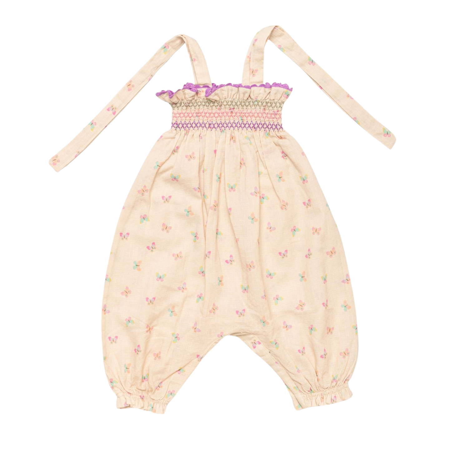 Early Sunday Pink Audrey Butterflies Romper