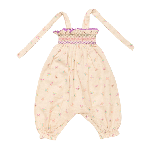 Early Sunday Pink Audrey Butterflies Romper
