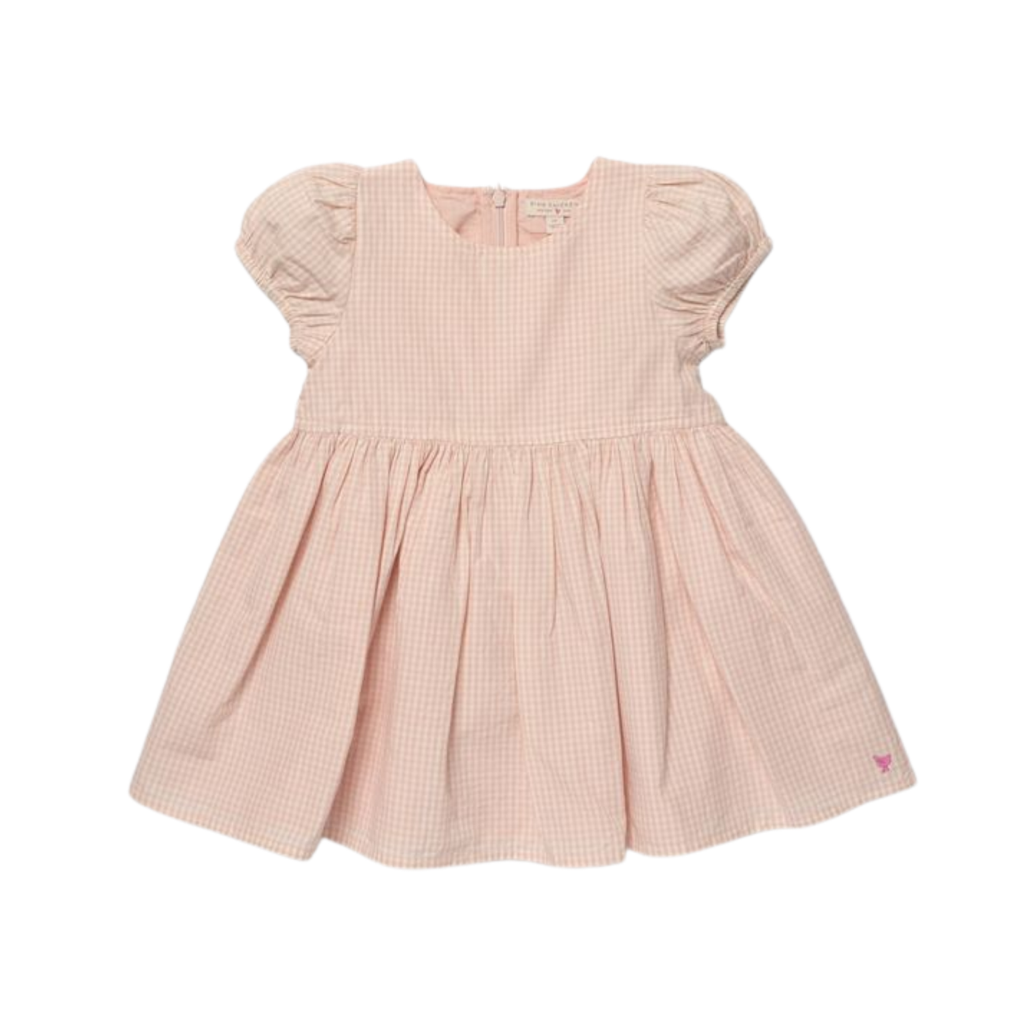 Pink Chicken Pink Gingham Breyton Short Sleeve Dress