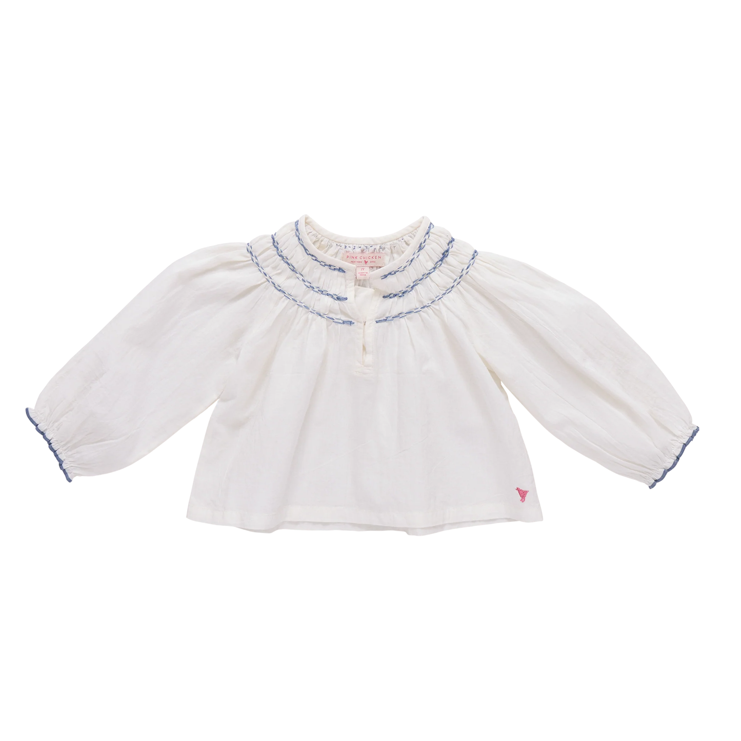Pink Chicken Antique White Ava Long Sleeve Top